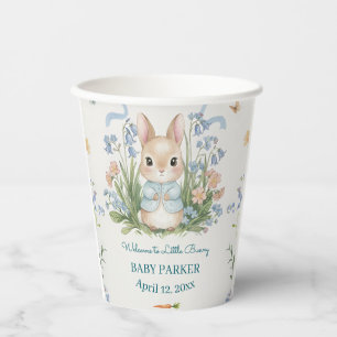 Vasos De Papel Conejito Lindo Primavera Floral Personalizado Baby