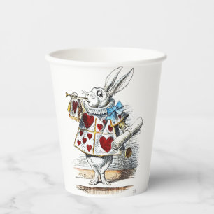 Vasos De Papel Conejo Blanco Alice en el País de las Maravillas C