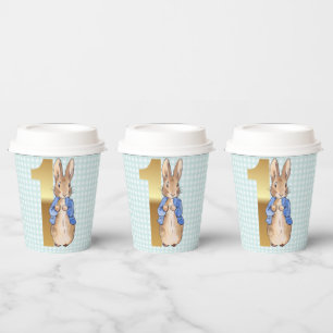 Vasos De Papel Conejo clásico cumpleaños 1 año