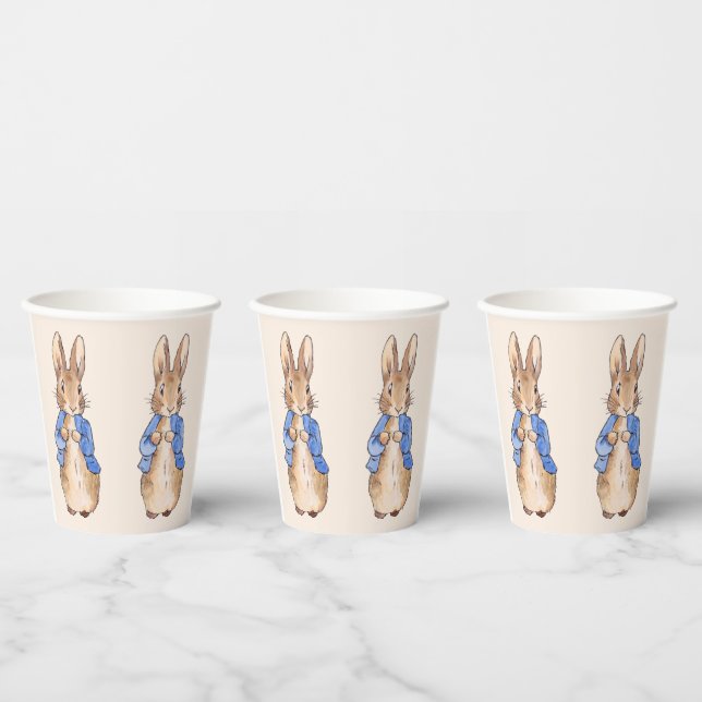 Vasos De Papel Conejo clásico en chaqueta azul (Multi)