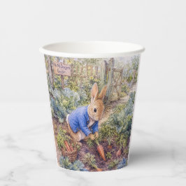 Vasos De Papel Conejo clásico recogiendo zanahorias