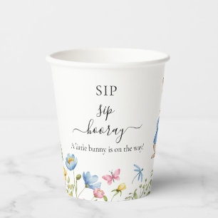 Vasos De Papel Conejo de cuento "Sip Sip Hooray" Floral para Baby