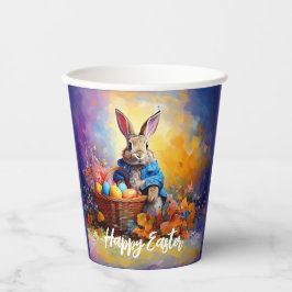 Vasos De Papel conejo de Pascua en el bosque