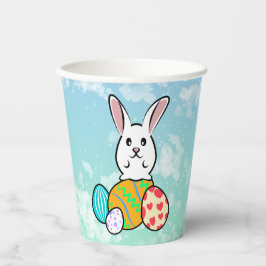 Vasos De Papel Conejo de Pascua en huevos de Pascua