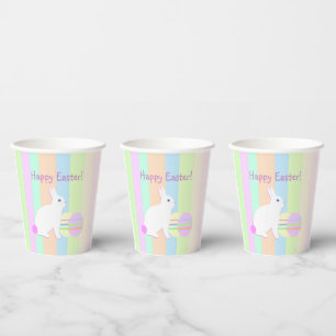 Vasos De Papel Conejo de Pascua y Huevos