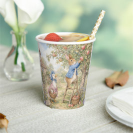 Vasos De Papel Conejo pato clásico recogiendo manzanas