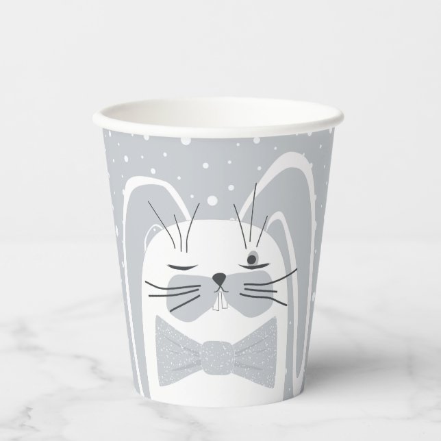 Vasos De Papel Conejo personalizado, símbolo 2023. (Anverso)