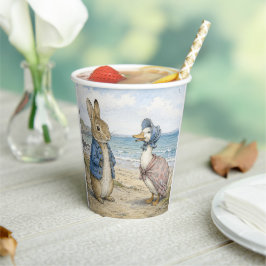 Vasos De Papel Conejo y pato clásicos junto al mar