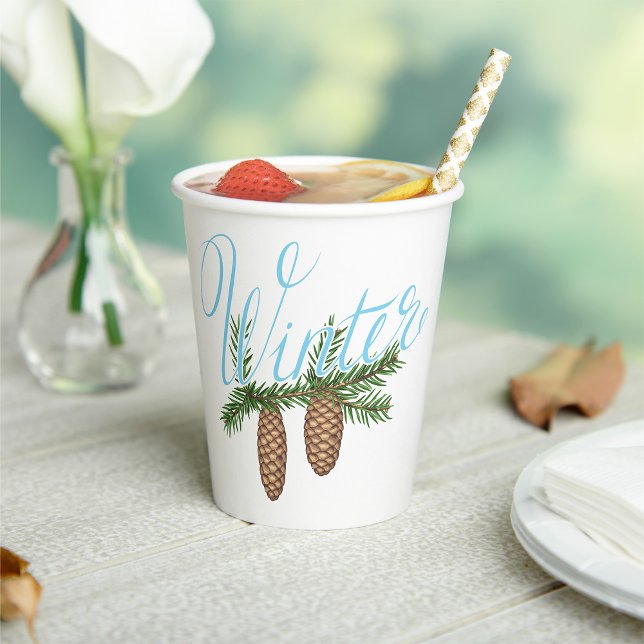 Vasos De Papel Cones De Pino De Invierno (Subido por el creador)