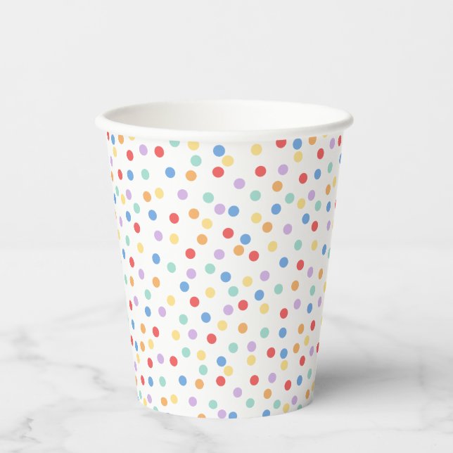 Vasos De Papel Confetti Brights (puntos) (Anverso)