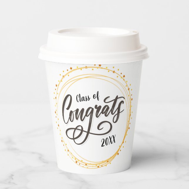 Vasos De Papel Congratos Clase de (Anverso)