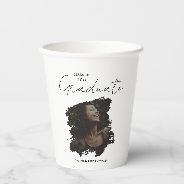 Vasos De Papel Congratulations Graduation Customizable Photo Text (Anverso)
