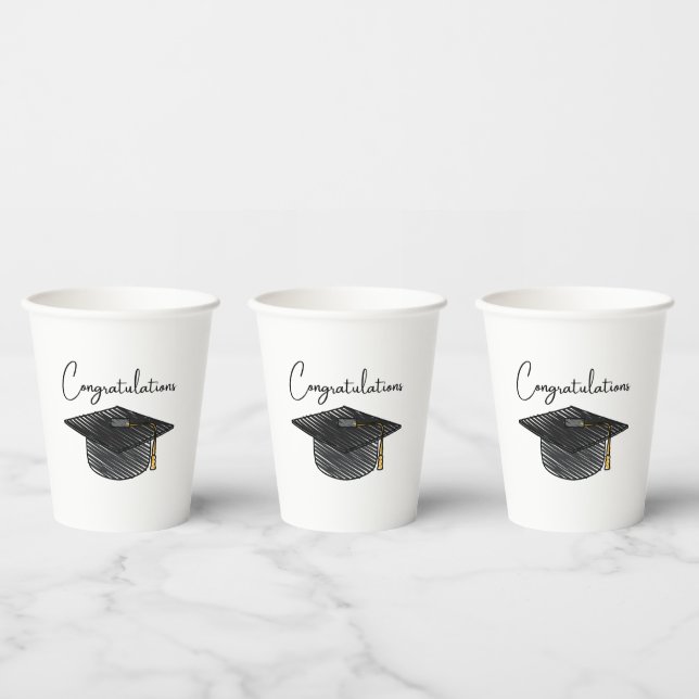 Vasos De Papel Congratulations Graduation Themed Celebration (Multi)