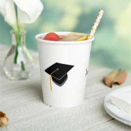 Vasos De Papel Congratulations to Graduate with Grad cap