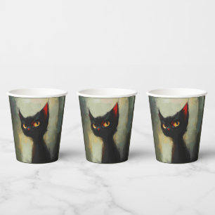 Vasos De Papel  Conociendo al Gato Ninja Negro 
