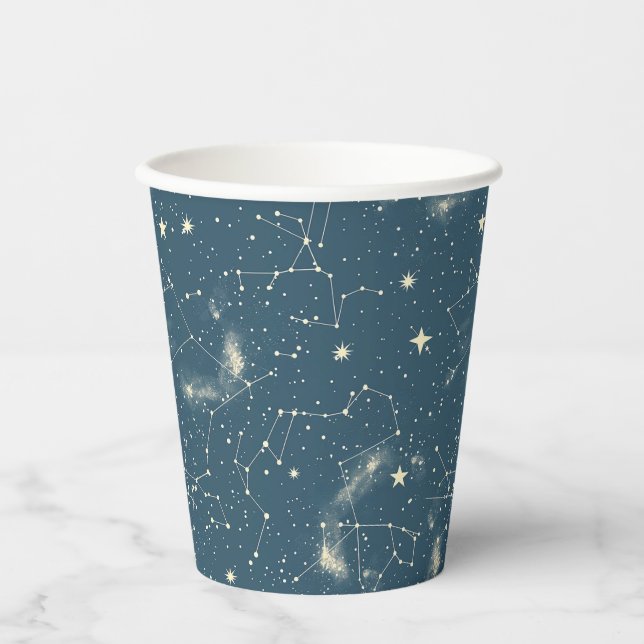 Vasos De Papel Constelación celeste - Noche estrellada (1) (Anverso)