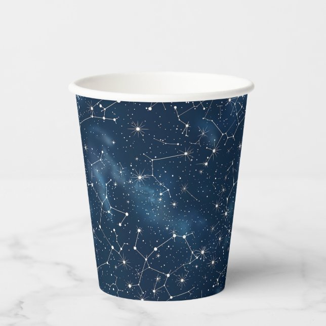 Vasos De Papel Constelación celeste - Noche estrellada (3) (Anverso)