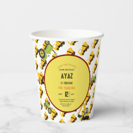 Vasos De Papel Construction Dump Truck Party Boy Birthday 