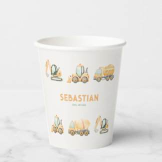 Vasos De Papel Construction Dump Truck Party Paper Cup