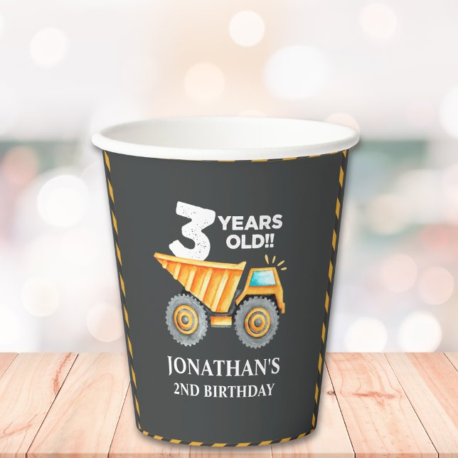 Vasos De Papel Construction Party for 3rd Birthday Kids (Subido por el creador)