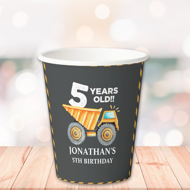 Vasos De Papel Construction Party for 5th Birthday Boy (Subido por el creador)