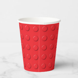 Vasos De Papel Construir bloques de color rojo primario
