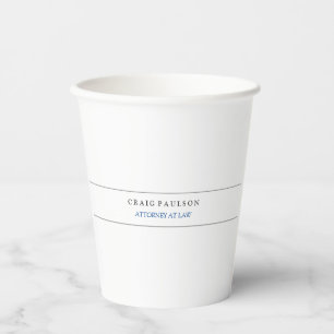 Vasos De Papel Consultor blanco negro abogado en la profesión de