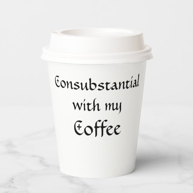 Vasos De Papel Consustancial con mi café (Reverso )