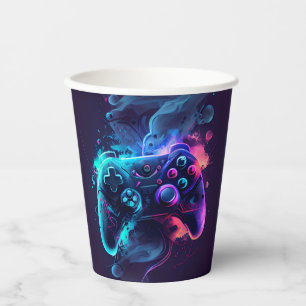 Vasos De Papel Controlador de juegos divertidos de moda cumpleaño