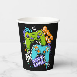 Vasos De Papel Controladores de juego Graffiti  Gaming Nacido Par