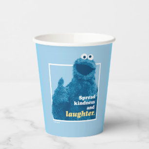 Vasos De Papel Cookie Monster Amabilidad y risa extendidas