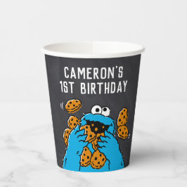 Vasos De Papel Cookie Monster Birthday Chalkboard