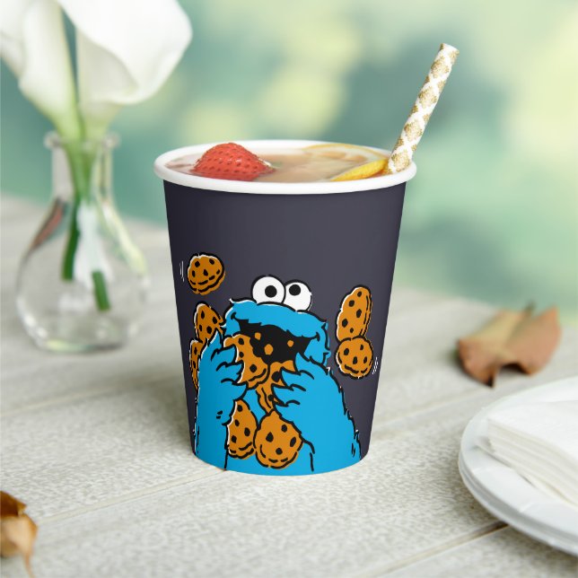 Vasos De Papel Cookie Monster Eating All the Cookies (in situ)