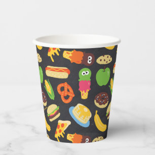Vasos De Papel Cookie Monster Foodie Truck Chalkboard