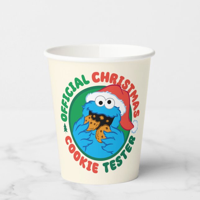 Vasos De Papel Cookie Monster | Navidades oficiales Cookie Tester (Izquierda)