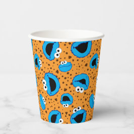 Vasos De Papel Cookie Monster on Cookie Pattern
