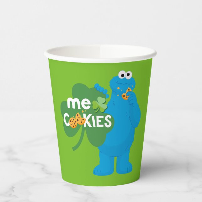 Vasos De Papel Cookie Monster | Shamrock Love (Izquierda)