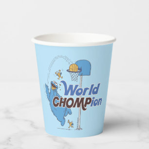 Vasos De Papel Cookie Monster   Tiro de aros de básquetbol
