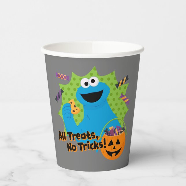 Vasos De Papel Cookie Monster | ¡Todos los tratamientos, sin truc (Izquierda)