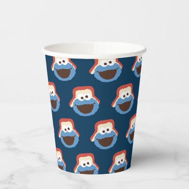 Vasos De Papel Cookie Monster Woodland Face (Izquierda)