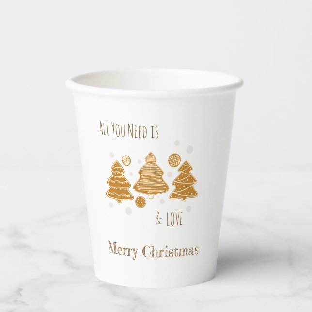 Vasos De Papel Cookies de Gingerbread (Anverso)