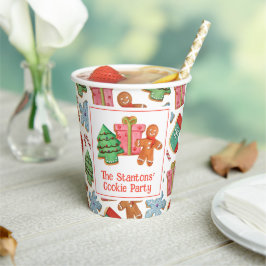 Vasos De Papel Cookies de Navidades de acuarela