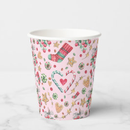 Vasos De Papel Cookies y caramelos de Navidades divertidos