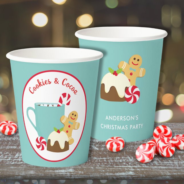 Vasos De Papel COOKIES Y COCOA navidades (Subido por el creador)