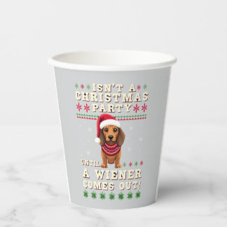 Vasos De Papel Cool Funny Wiener Dog Christmas Dachshund Holiday 