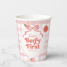 Vasos De Papel Copa Berry First Birday Party