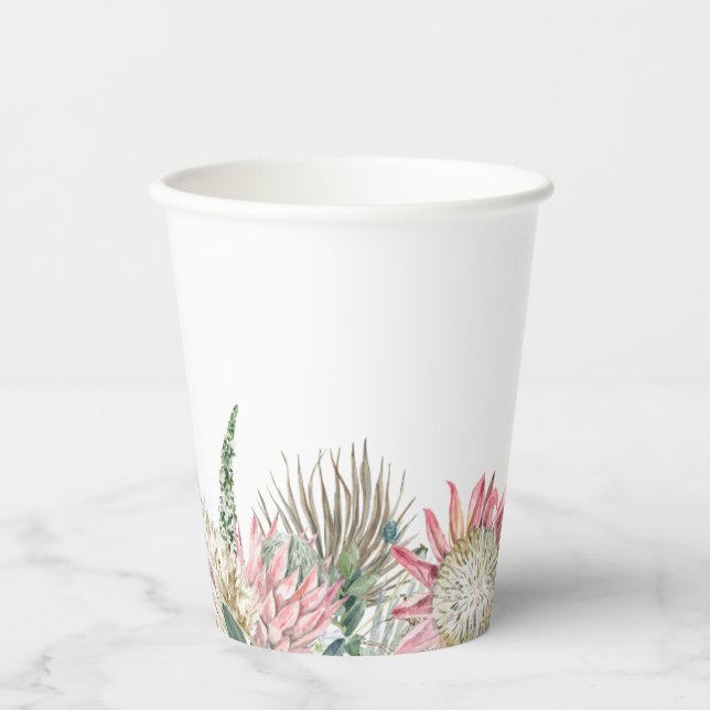 Vasos De Papel Copa Boho de Papel Flor (Anverso)