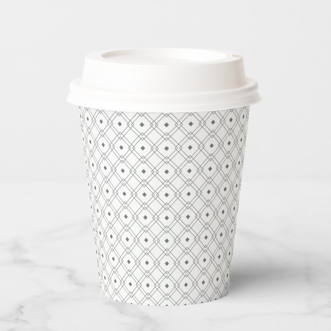 Vasos De Papel Copa cuadrada de papel geométrico (Anverso)