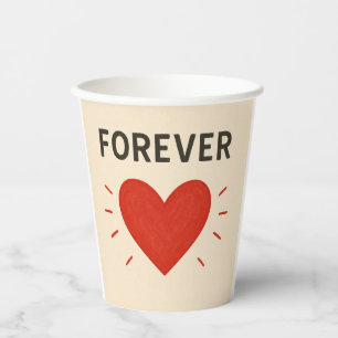 Vasos De Papel Copa de amor de Forever