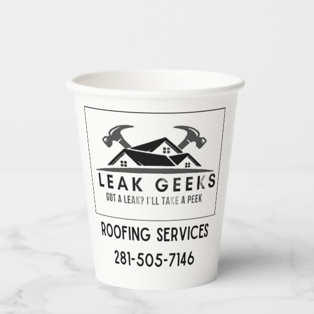 Vasos De Papel Copa de Bebidas de personalizable - Añadir logotip (Anverso)